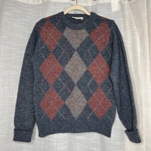 L.L. Bean Men's Crewneck Sweater Argyle Vintage Size Small